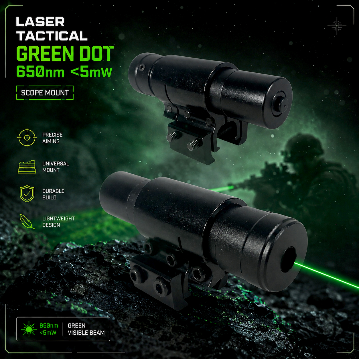 SNOKEY Laser Tactical Green Dot Scope Mount Rechargeable with Remote - SN-802 Gambar produk SNOKEY Laser Tactical Green Dot Scope Mount Rechargeable with Remote - SN-802 - Utama