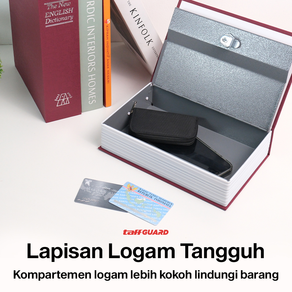 TaffGUARD Brankas Buku Kamus Kunci Manual Anti Maling Hidden Safe Box Sedang - KB-10L Gambar produk TaffGUARD Brankas Buku Kamus Kunci Manual Anti Maling Hidden Safe Box Sedang - KB-10L - 2