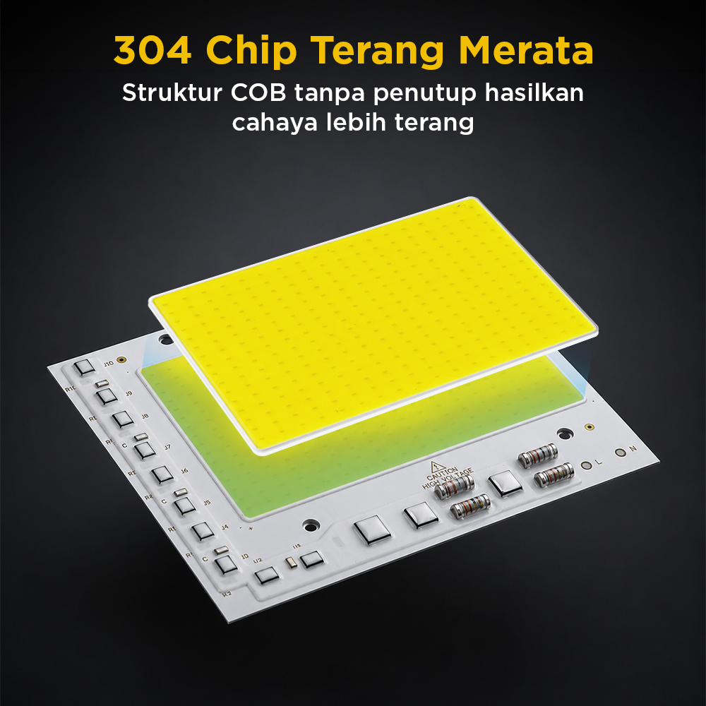 Ovicart LED COB Chip Driver Free 220V 5054 Lamp Board Beads 304 Cool White 6500K 100W - COB12094-AC220-100 / COB138106-AC220-150 Gambar produk Ovicart LED COB Chip Driver Free 220V 5054 Lamp Board Beads 304 Cool White 6500K 100W - COB12094-AC220-100 / COB138106-AC220-150 - 1