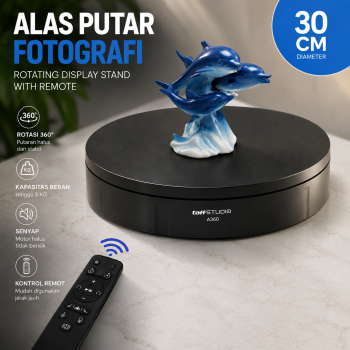 TaffSTUDIO Alas Putar Fotografi Rotating Display Stand with Remote - A360