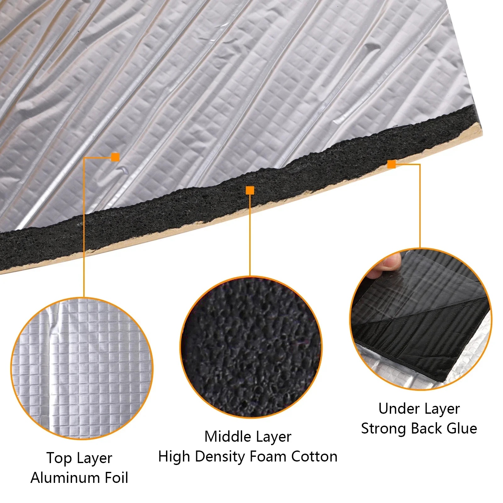 Podna Peredam Bising Mobil Aluminium Foil DIY Noise Insulation 1M 50cm 10mm - PD30 Gambar produk Podna Peredam Bising Mobil Aluminium Foil DIY Noise Insulation 1M 50cm 10mm - PD30 - 4