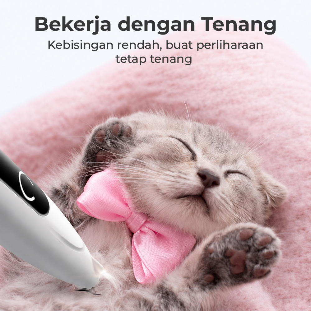 HWY Alat Cukur Bulu Kaki Hewan Elektrik Shaving Trimmer Pet 500mAh - H-410 Gambar produk HWY Alat Cukur Bulu Kaki Hewan Elektrik Shaving Trimmer Pet 500mAh - H-410 - 5