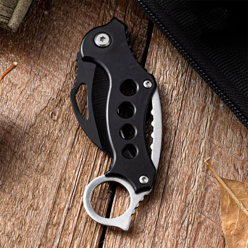 Andux Pisau Lipat Outdoor Pocket Knife Survival Tool with Carabiner - GK8 Gambar produk Andux Pisau Lipat Outdoor Pocket Knife Survival Tool with Carabiner - GK8 - 3