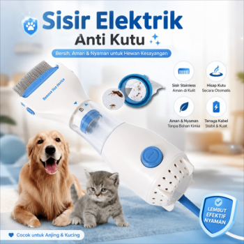 CWF Sisir Elektrik Anti Kutu Lice Catcher Flea Comb Removal Hewan Pet - LC001