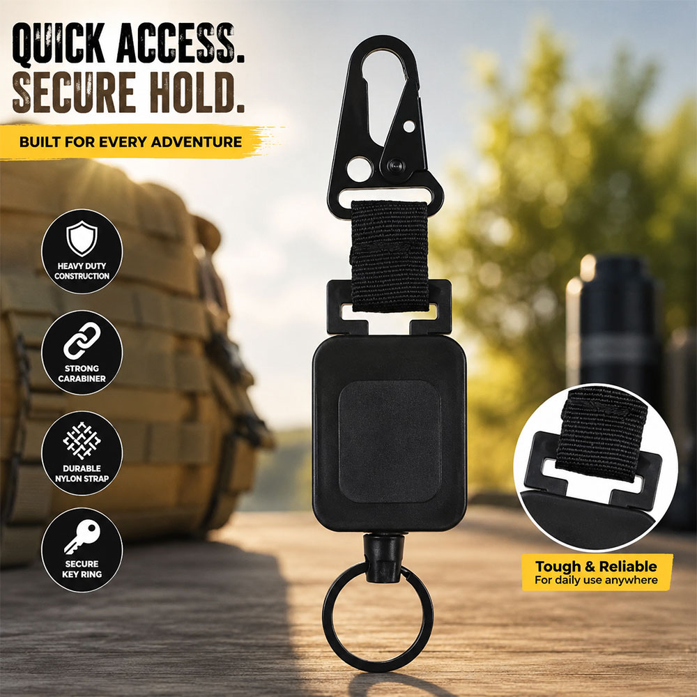 SECRET Quickdraw Carabiner Tactical Belt Gantungan Kunci Nilon - A-045 Gambar produk SECRET Quickdraw Carabiner Tactical Belt Gantungan Kunci Nilon - A-045 - Utama