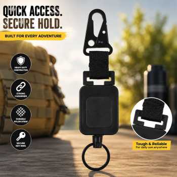 SECRET Quickdraw Carabiner Tactical Belt Gantungan Kunci Nilon - A-045