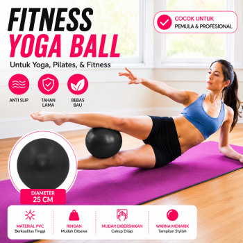 LIVELY Bola Yoga Gym Ball Pilates Fitness PVC Anti Slip 25cm - H1H21