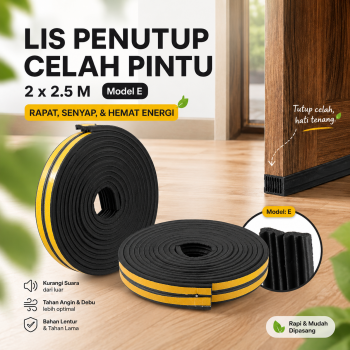 TaffHOME Lis Penutup Celah Pintu Penghalang Debu Door Seal 2x2.5M - ESPV5