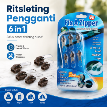 Gambar produk Fix A Zipper Ritsleting Pengganti Replacement Repair Kit 6 in 1 - B08L