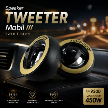 Pcinener Speaker Tweeter Mobil HiFi Crossover 92dB 450W - TS-250