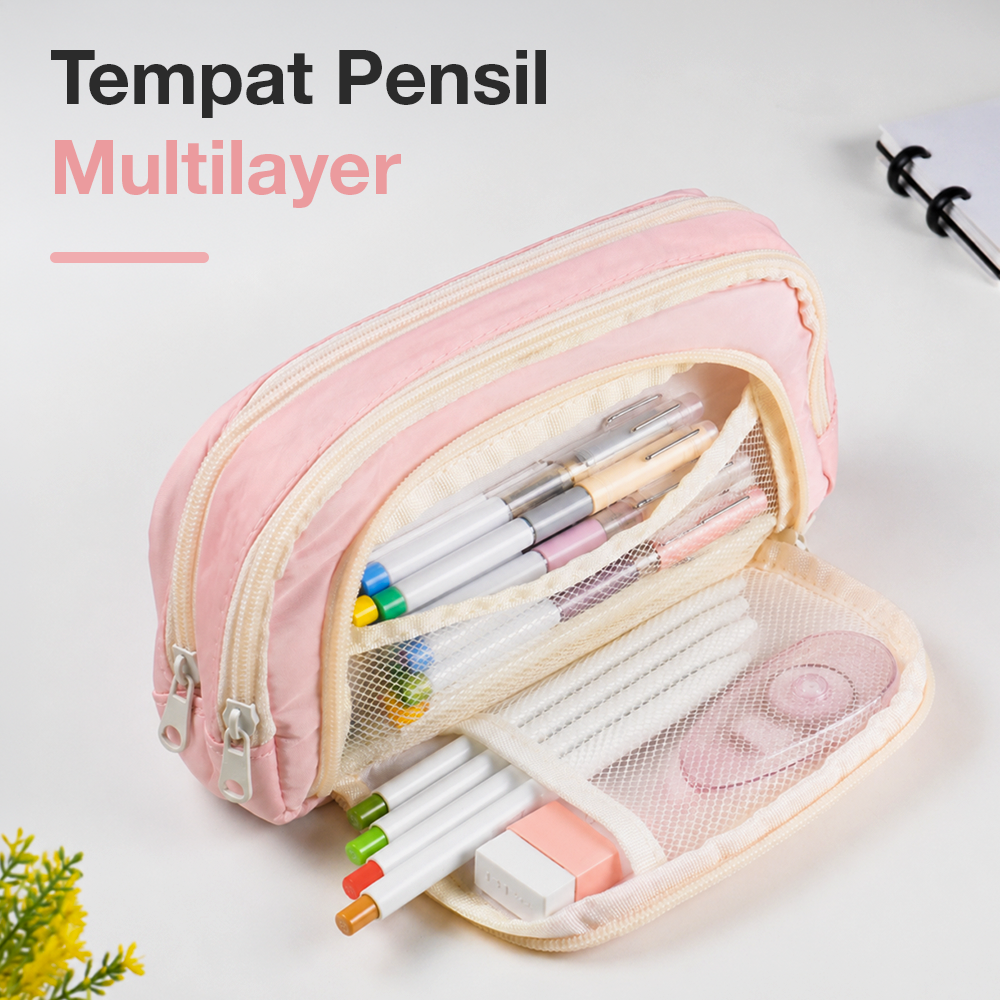 Botang Wenhua Tempat Pensil Multi Layer Case Compact Pouch Stationary - MG-1354 Gambar produk Botang Wenhua Tempat Pensil Multi Layer Case Compact Pouch Stationary - MG-1354 - Utama