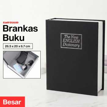 Gambar produk TaffGUARD Brankas Buku Kamus Hidden Safe Box Kunci Manual Anti Maling Besar - KB-10L