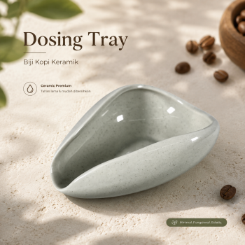 One Two Cups Coffee Dosing Tray Mangkok Takar Biji Kopi Keramik - OX40