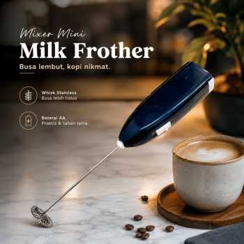 Gambar produk Hand Mixer Mini Pengocok Telur Milk Frother Electric Battery Power - HMP16