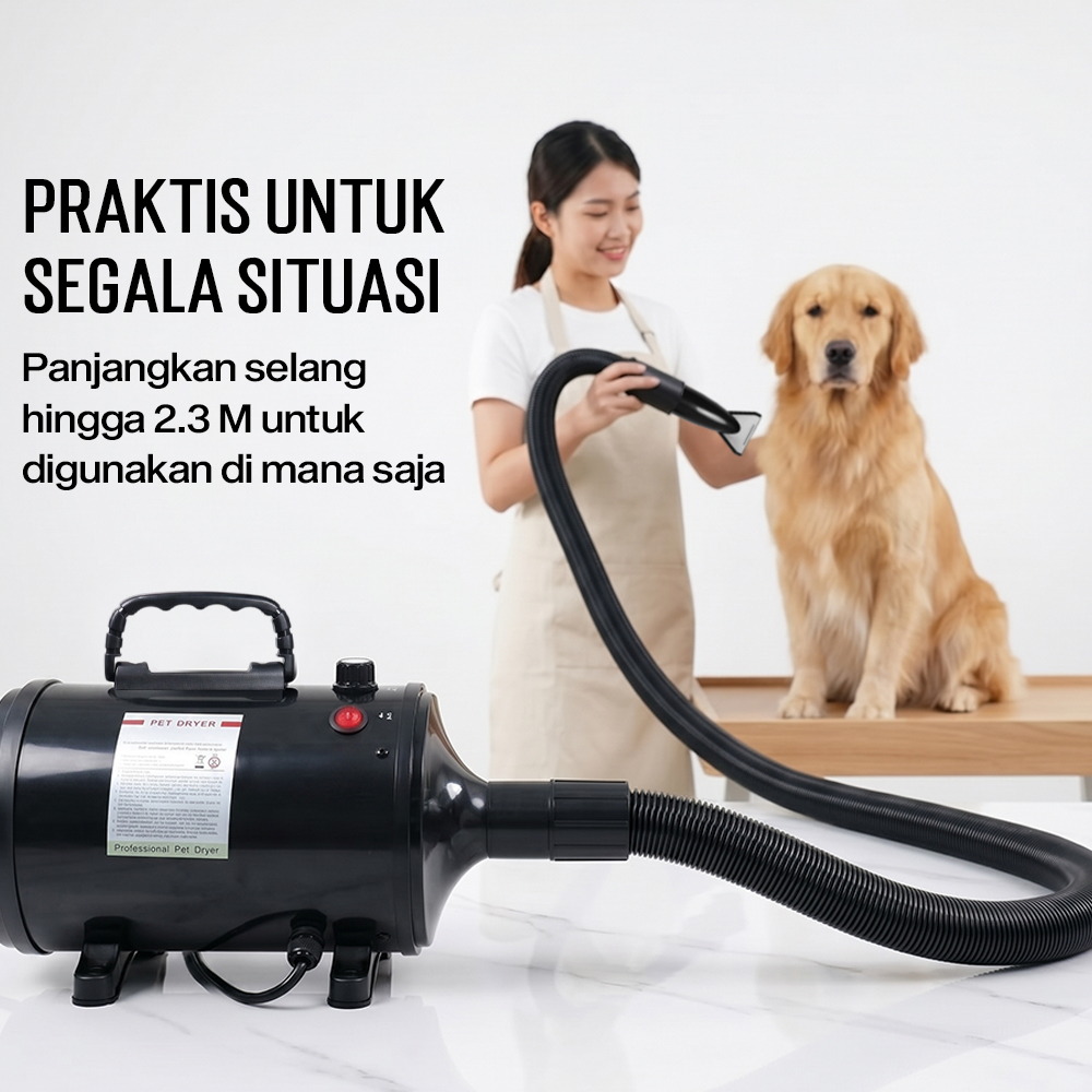HEAN Pengering Bulu Kucing Anjing Hair Dryer for Pets Fast Blow 2800W - ZF-YC-C-04 Gambar produk HEAN Pengering Bulu Kucing Anjing Hair Dryer for Pets Fast Blow 2800W - ZF-YC-C-04 - 5