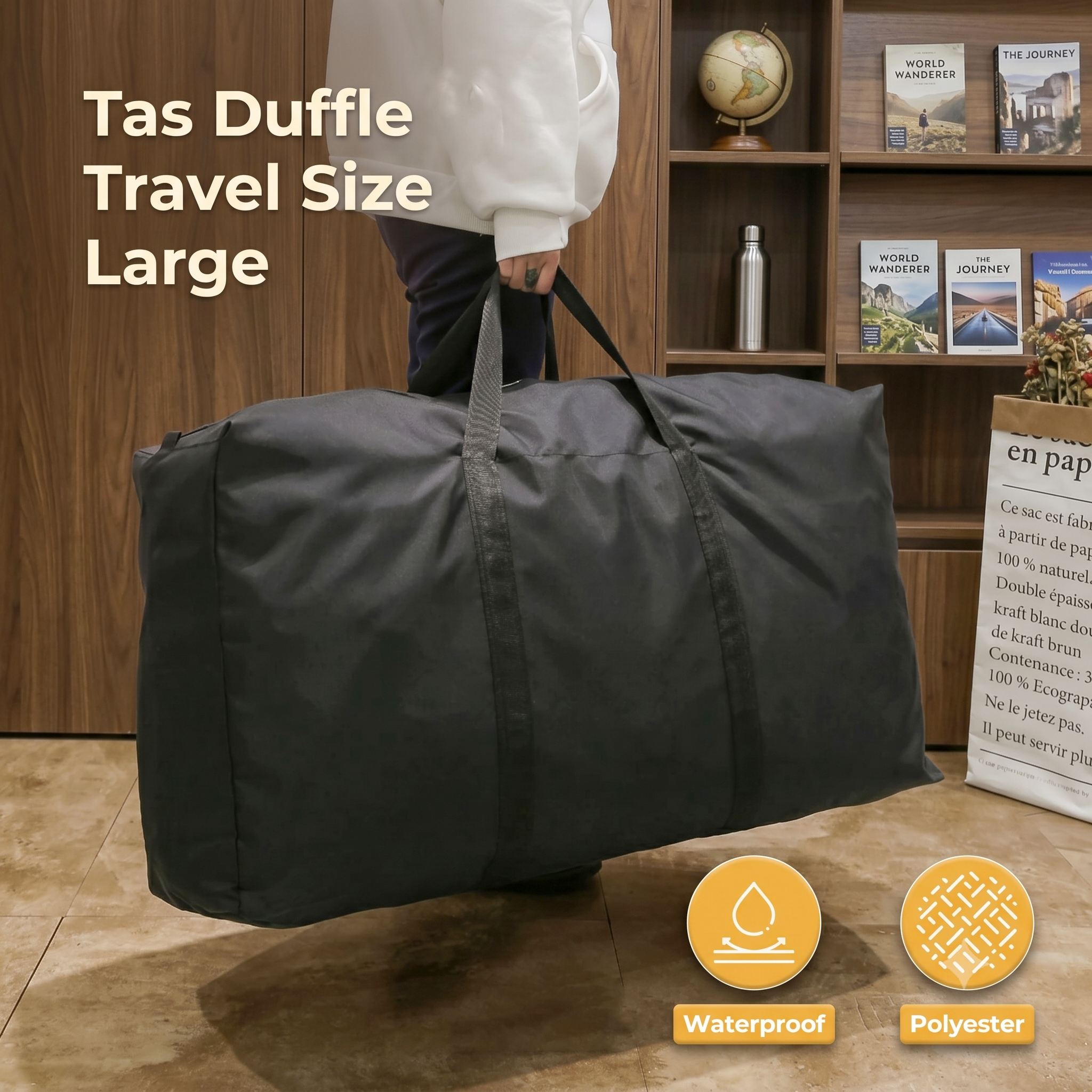 TaffGO Tas Duffle Jinjing Wanita Travel Bag Size Large - X78 Gambar produk TaffGO Tas Duffle Jinjing Wanita Travel Bag Size Large - X78 - Utama