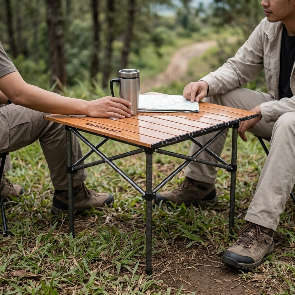 TaffSPORT Meja Lipat Outdoor Piknik Camping Portable Table with Bag 53x51x50cm - AF59 Gambar produk TaffSPORT Meja Lipat Outdoor Piknik Camping Portable Table with Bag 53x51x50cm - AF59 - 5