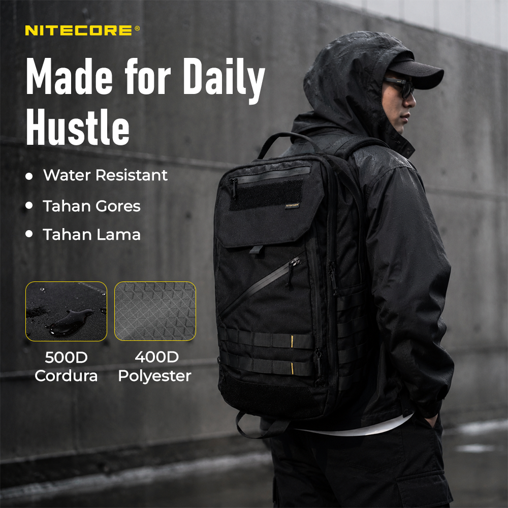 NITECORE Tas Ransel Laptop 15.6 Inch 500D Cordura MOLLE System 23L - BP23 PRO Gambar produk NITECORE Tas Ransel Laptop 15.6 Inch 500D Cordura MOLLE System 23L - BP23 PRO - 3