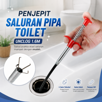 BOUSSAC Penjepit Pembersih Pipa Saluran Toilet Sewer Pipe Unclog - USS63