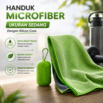TaffHOME Handuk Microfiber Quick Dry Cooling Ice Towel Silicon Case - S-10