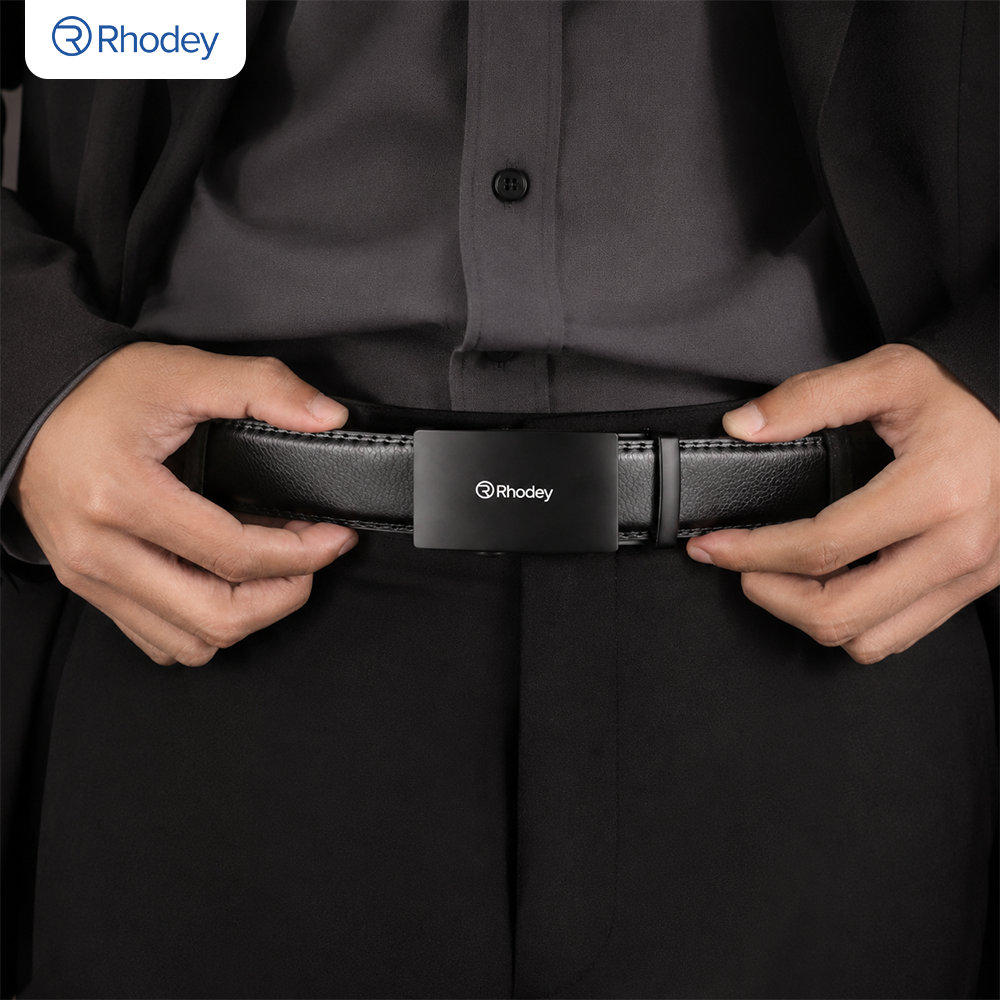 Rhodey Tali Ikat Pinggang Kulit PU Luxury dengan Automatic Buckle - GSPR Gambar produk Rhodey Tali Ikat Pinggang Kulit PU Luxury dengan Automatic Buckle - GSPR - 4
