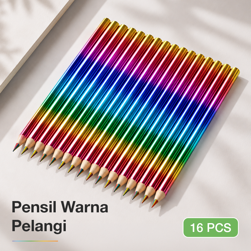 Gambar produk WEBOW Pensil Warna Rainbow Color Pencils Drawing Painting 16 PCS/Set - XP004 - Utama