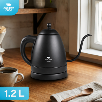 One Two Cups Teko Listrik Kopi Pemanas Air Leher Angsa 1360W 1.2L - INU101