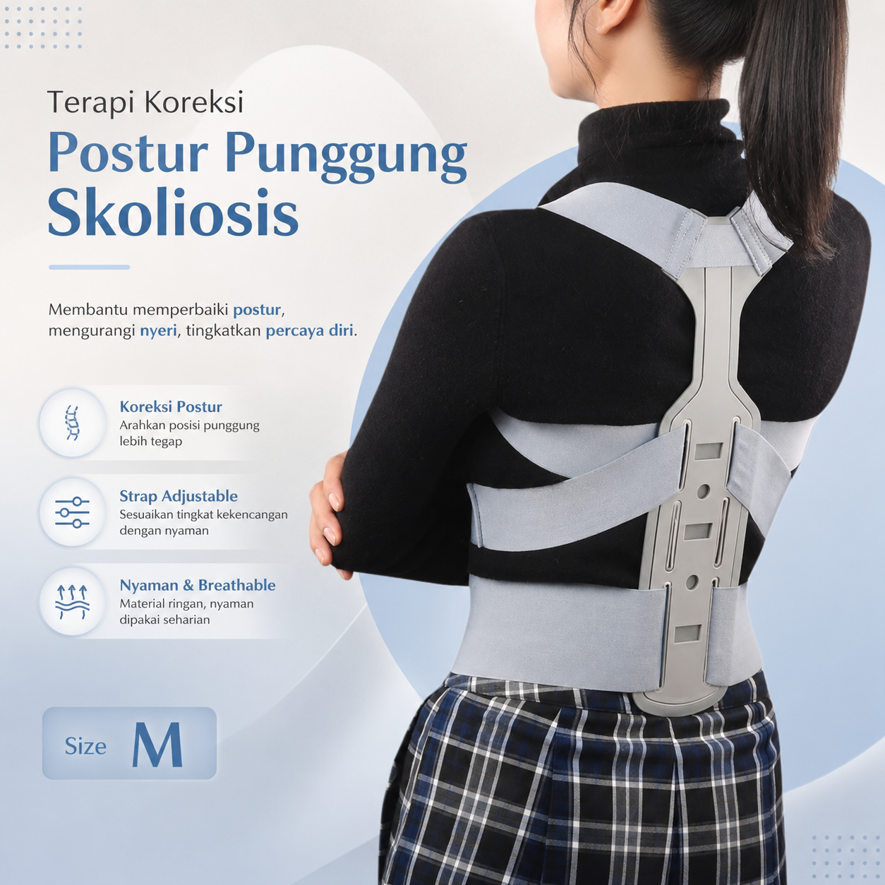 Syeendy Belt Terapi Koreksi Postur Punggung Dada Skoliosis Size M - SDY81 Gambar produk Syeendy Belt Terapi Koreksi Postur Punggung Dada Skoliosis Size M - SDY81 - Utama