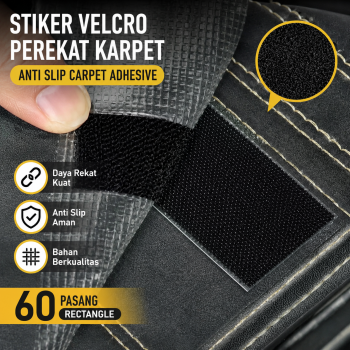 LUCKY Stiker Velcro Perekat Karpet Anti Slip Carpet Adhesive 60 Pasang - LC115
