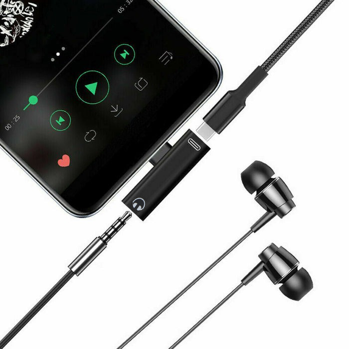 Gambar produk BAPSUS Splitter Audio OTG 2in1 Type C AUX 3.5 mm Jack to USB Type C - BP-21 - 3
