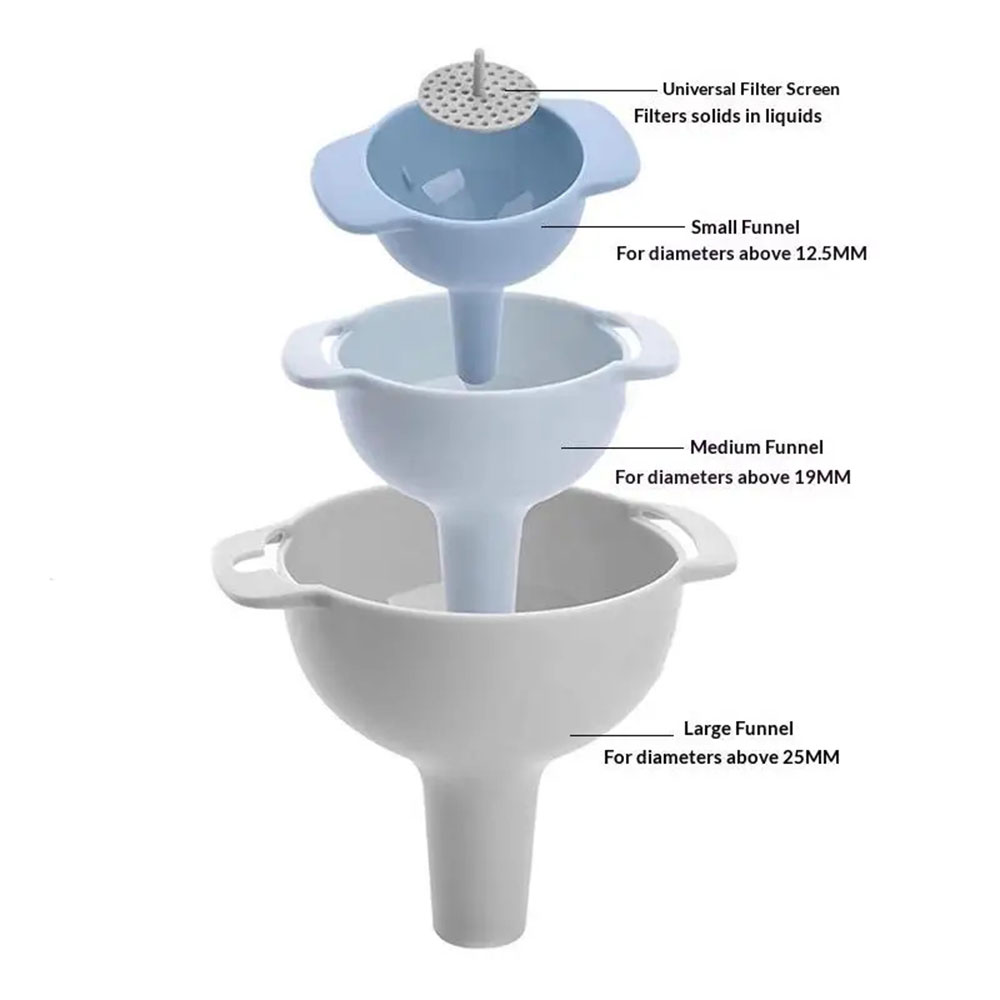 Gambar produk Poten Corong Minyak 4in1 Serbaguna Kitchen Liquid Funnel - KJ613 - 5