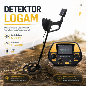 Taffware Pendeteksi Logam Metal Gold Silver Detector 9V 10-30cm - GTX4080Y