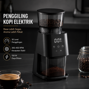 Trieste Penggiling Kopi Elektrik Coffee Bean Grinder 30 Level 100g - YF109