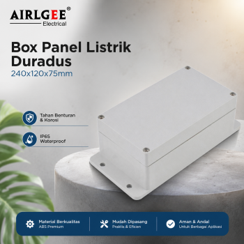 AIRLGEE Box Panel Listrik Duradus Junction Box Waterproof 240x120x75mm - F1-2