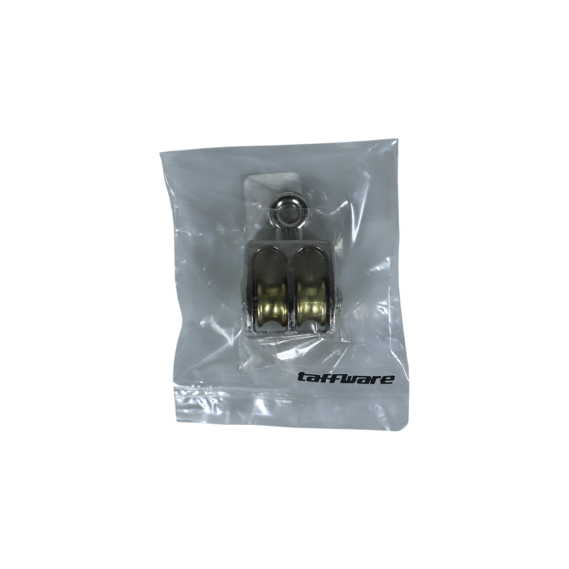 Taffware Katrol Kerekan Mini Swivel Pulley Double Wheel 36mm - RB36 Gambar produk Taffware Katrol Kerekan Mini Swivel Pulley Double Wheel 36mm - RB36 - Kemasan