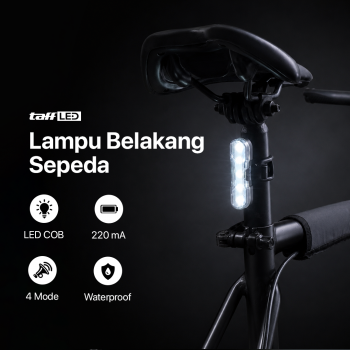 Gambar produk TaffLED Lampu Belakang Sepeda LED Rechargeable Tail Light 30 Lumens - AS1010