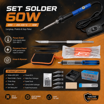 GEYOTAR Set Peralatan Solder Kit 60W 220V - SIK-003