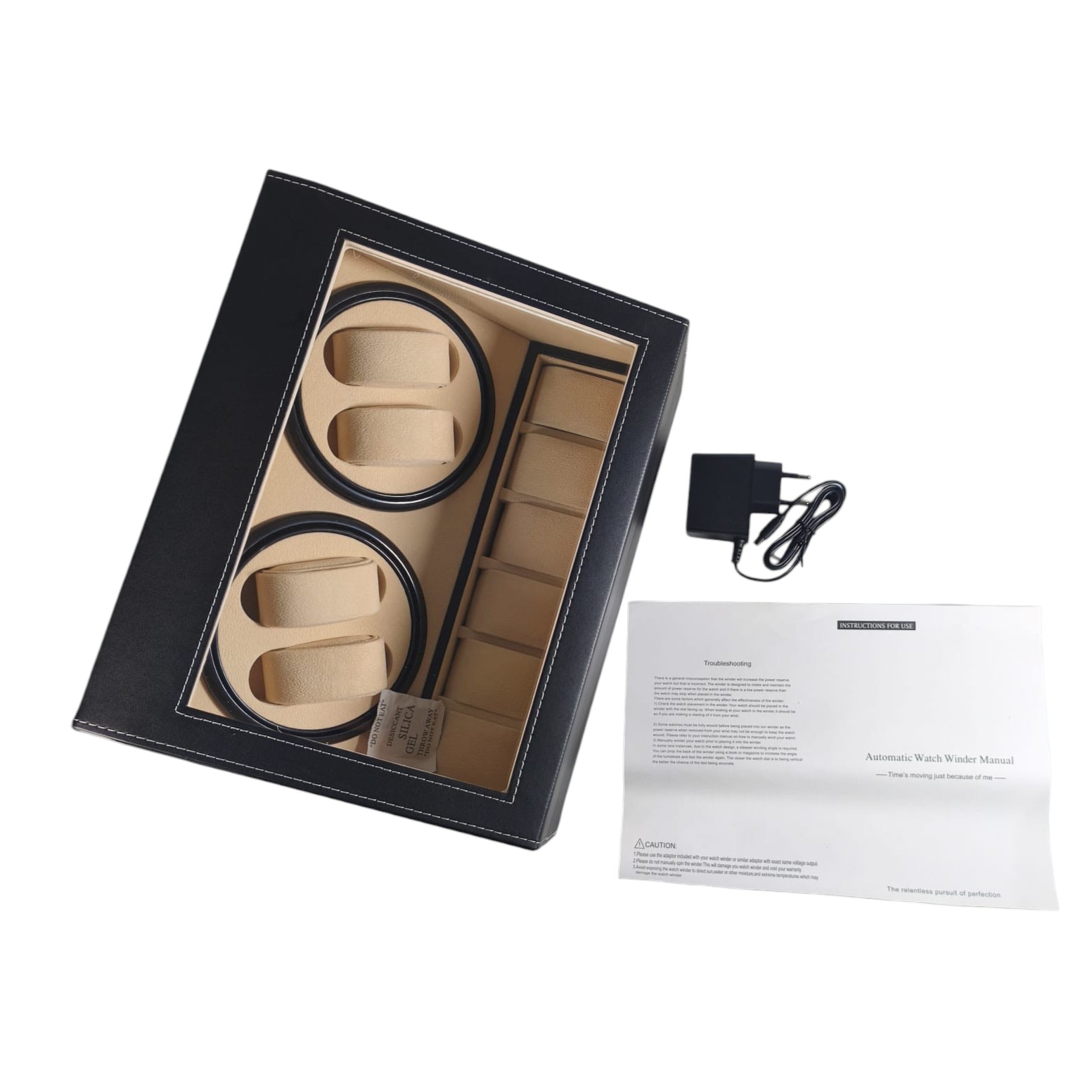 Rhodey Kotak Display Jam Tangan Automatic Winding Watch Box 4 Slot - EB220 Gambar produk Rhodey Kotak Display Jam Tangan Automatic Winding Watch Box 4 Slot - EB220 - 8