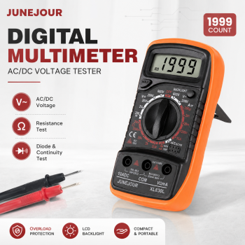 Gambar produk JUNEJOUR Mini Digital Multimeter AC/DC Voltage Tester 1999 Count - XL830L