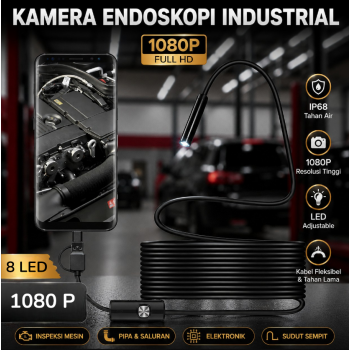 ANTOOTAN Kamera Endoskopi Industrial Endoscope 3in1 5.5mm - AN98