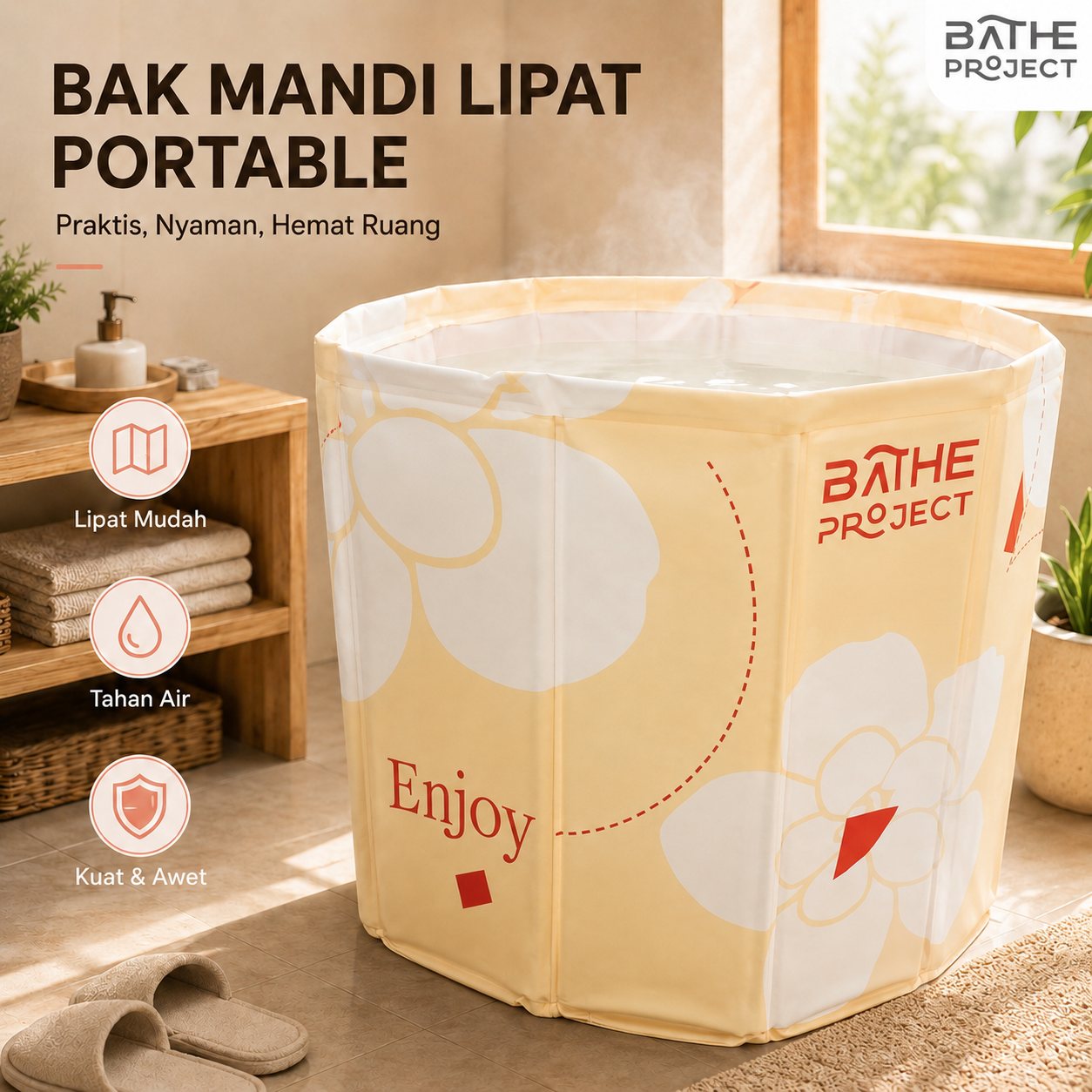 BATHE PROJECT Bak Mandi Lipat Dewasa Anak Bathub Portable Foldable - MB7 Gambar produk BATHE PROJECT Bak Mandi Lipat Dewasa Anak Bathub Portable Foldable - MB7 - Utama