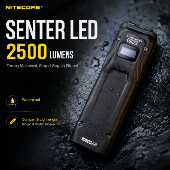 NITECORE Senter LED UHi 25 Ultra Slim Waterproof IP54 2500 Lumens - EDC23
