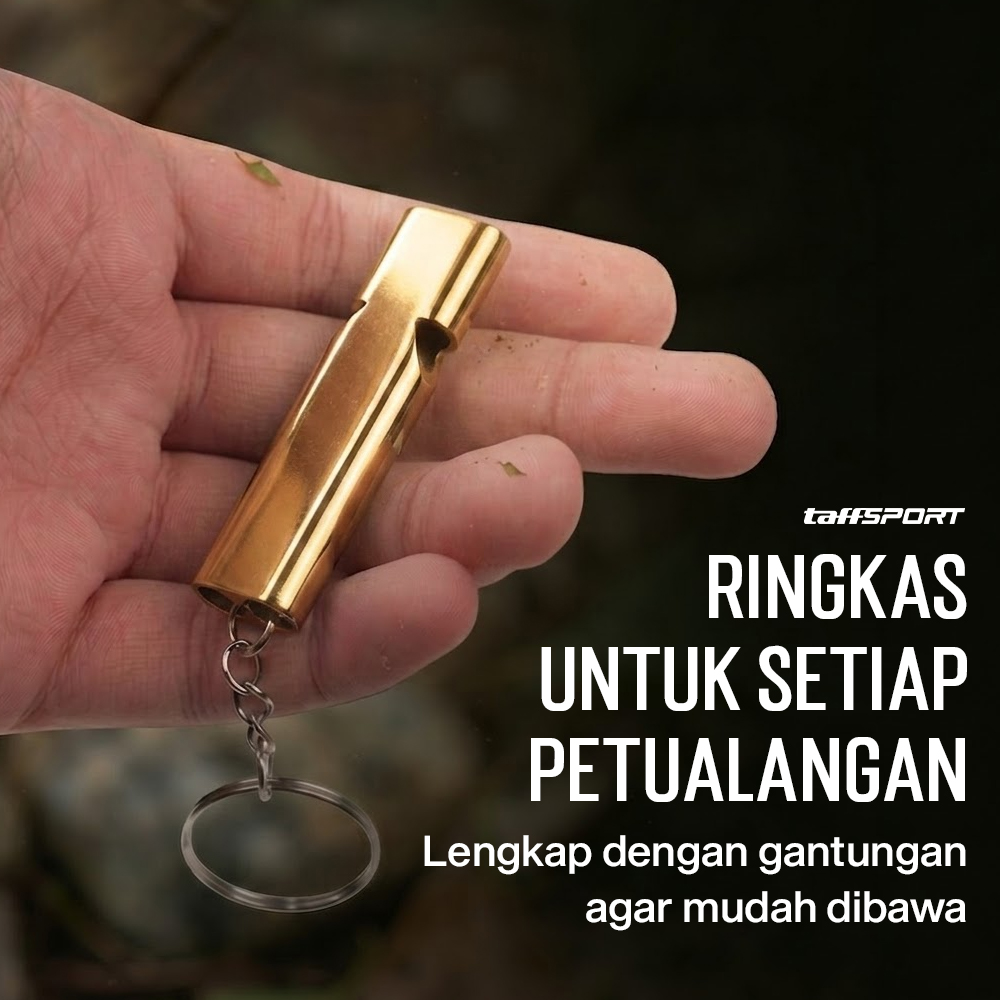 TaffSPORT Gantungan Kunci Peluit Aluminium Outdoor Whistle - Z648 Gambar produk TaffSPORT Gantungan Kunci Peluit Aluminium Outdoor Whistle - Z648 - 3