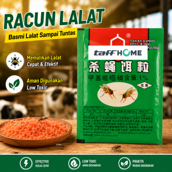 TaffHOME Racun Lalat Bubuk Pembasmi Ampuh Fly Powder 5g 1Box isi 50PCS - DH-FKB3