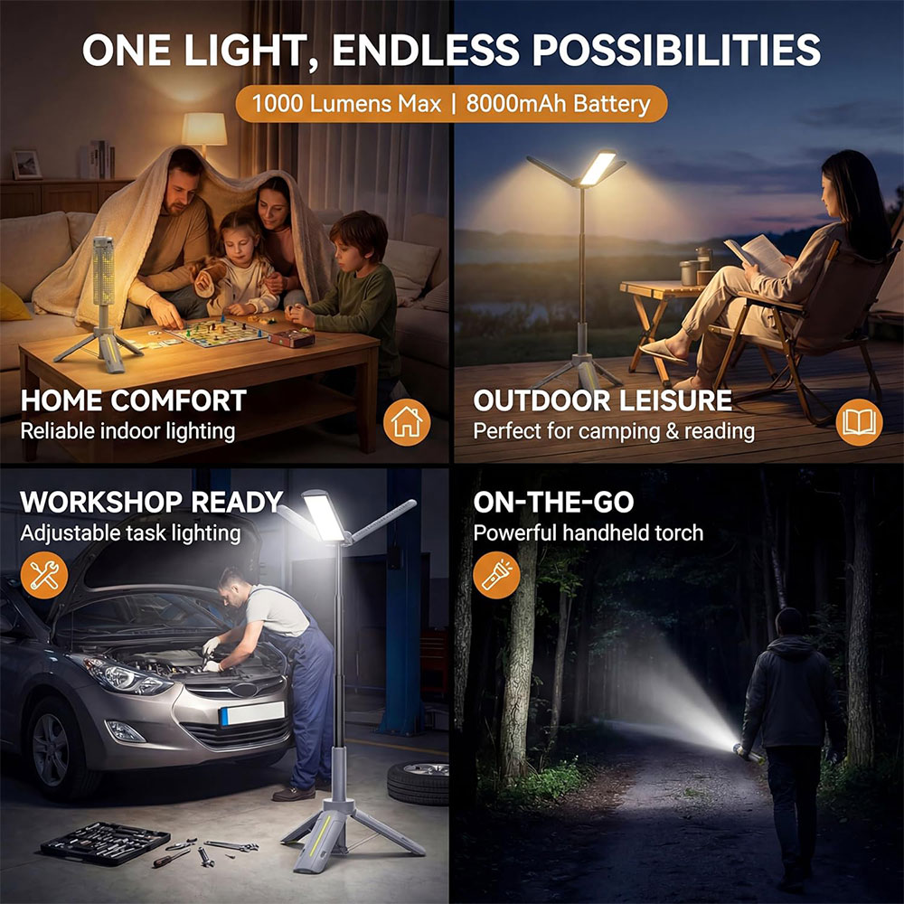 BUB Lampu LED Camping Teleskopik 360 Dimmable Waterproof 20W 8000mAh - KXK-2086 Gambar produk BUB Lampu LED Camping Teleskopik 360 Dimmable Waterproof 20W 8000mAh - KXK-2086 - 7