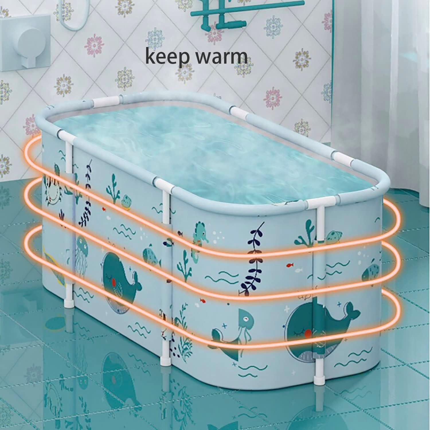 Xueqin SPA Bathtub Lipat Portable Adult Folding Bath 120x58x48cm - 18403 Gambar produk Xueqin SPA Bathtub Lipat Portable Adult Folding Bath 120x58x48cm - 18403 - 1