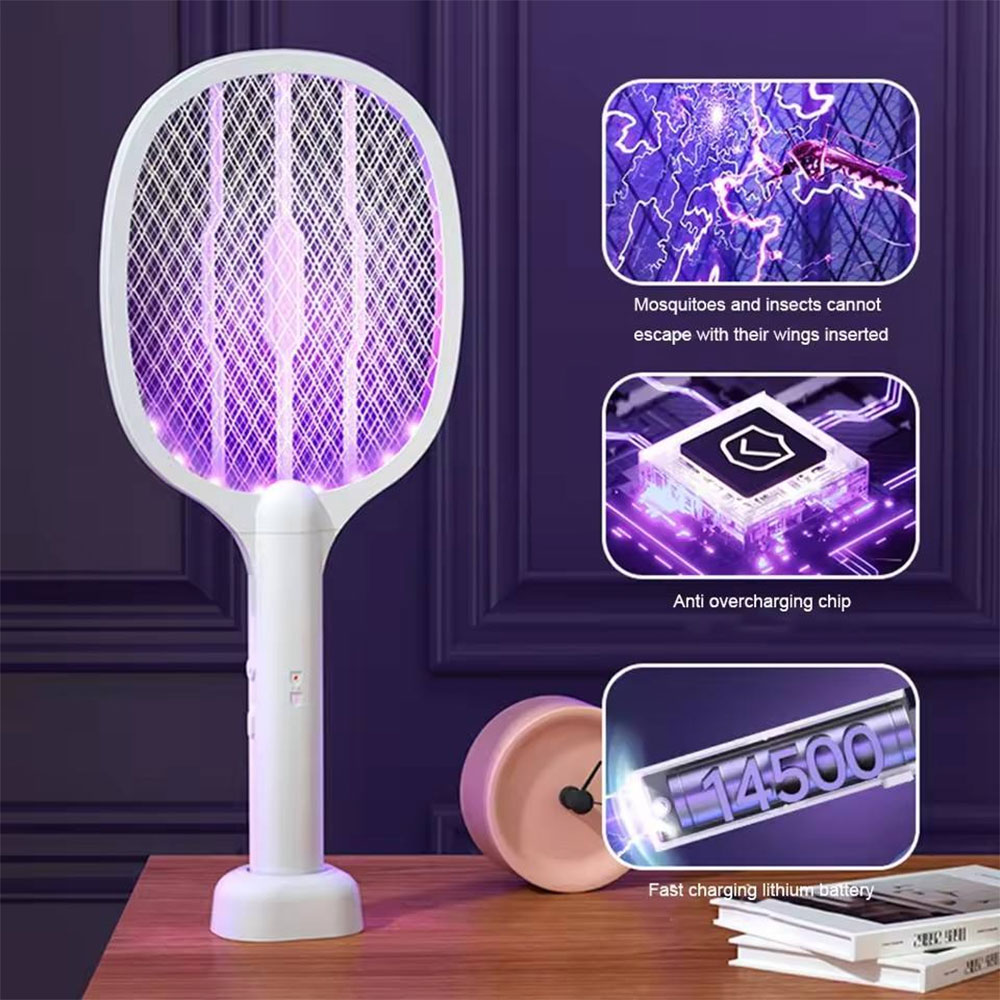 Waliz Raket Nyamuk Elektrik 2in1 Mosquito Killer 350mA 3000V - na-672 Gambar produk Waliz Raket Nyamuk Elektrik 2in1 Mosquito Killer 350mA 3000V - na-672 - 1