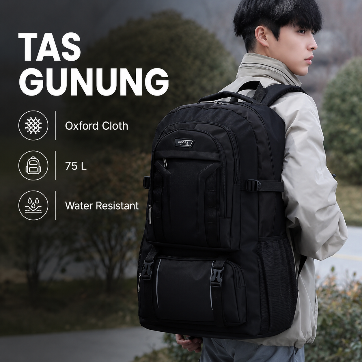 XINCZHEYIZU Tas Gunung Carrier Bag Travel Backpack Outdoor 75L - SIG30D Gambar produk XINCZHEYIZU Tas Gunung Carrier Bag Travel Backpack Outdoor 75L - SIG30D - Utama