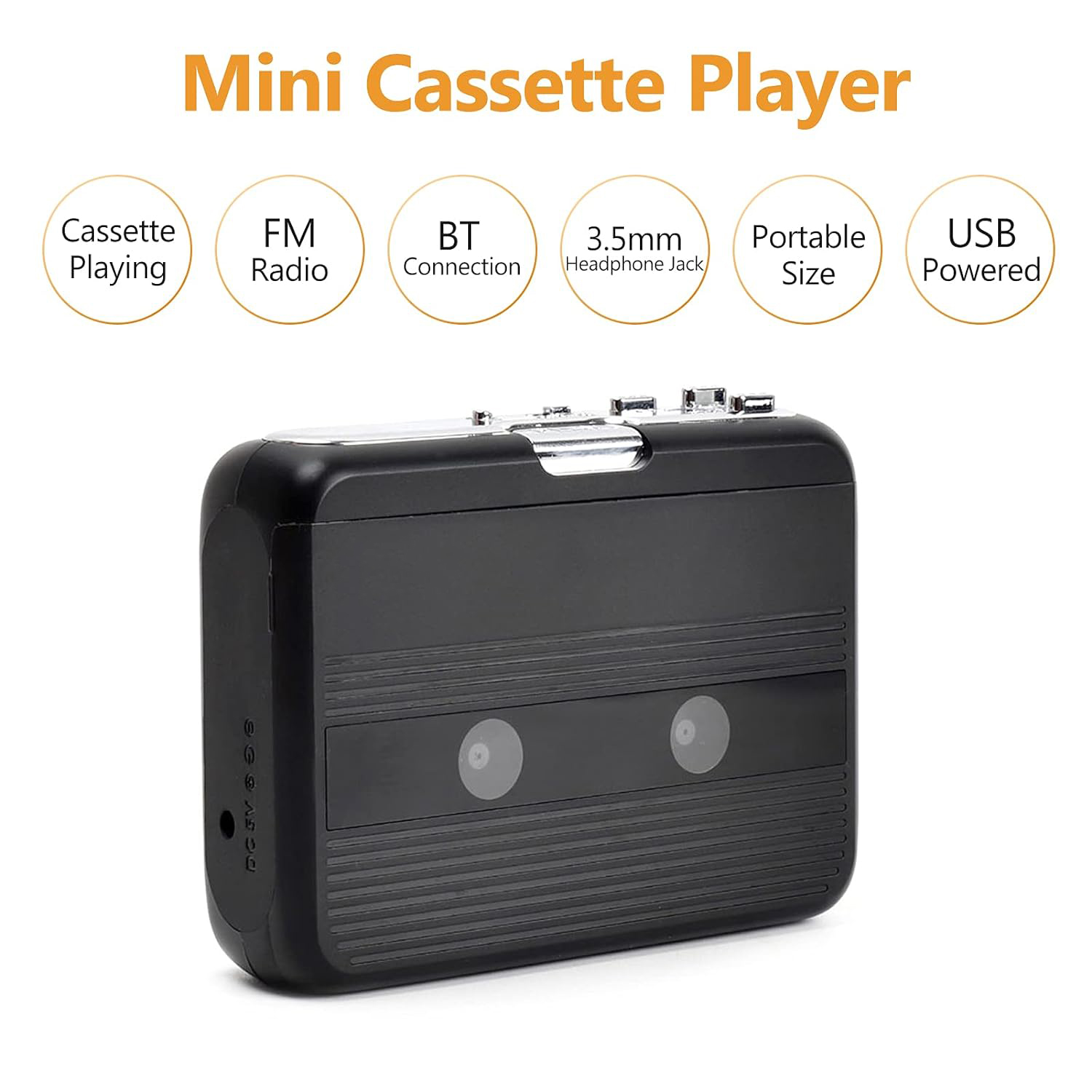 Tonivent Player Kaset Tape Walkman Cassette Player Bluetooth FM Radio - TON007B Gambar produk Tonivent Player Kaset Tape Walkman Cassette Player Bluetooth FM Radio - TON007B - 1