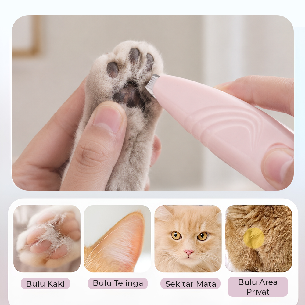 LEYOUFU Alat Cukur Bulu Hewan Peliharaan Elektrik Mini Pet Grooming - SN-16 Gambar produk LEYOUFU Alat Cukur Bulu Hewan Peliharaan Elektrik Mini Pet Grooming - SN-16 - 5